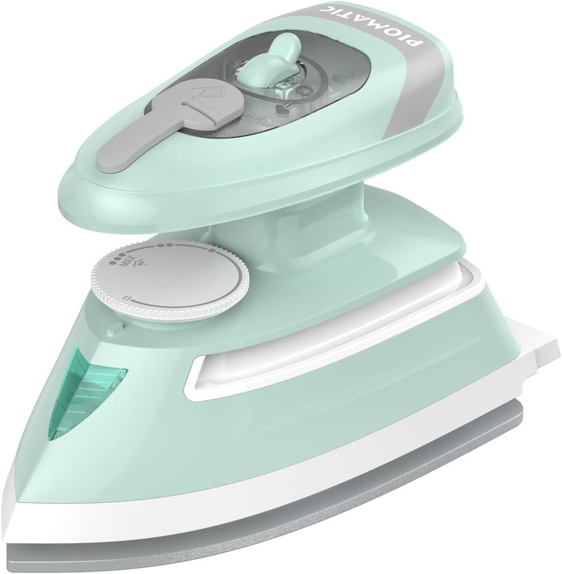 PIOMATIC Mini Travel Steam Iron for Clothes with Dual Voltage, Temperature Control, Non-Stick Soleplate and Cord Storage, Ideal for Sewing, Quilting and Handcraft - Image 1